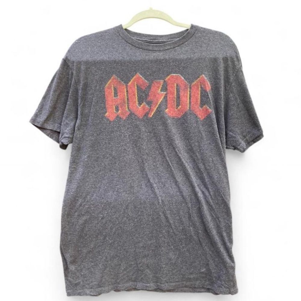 AC/DC Charcoal Tee with Red Logo